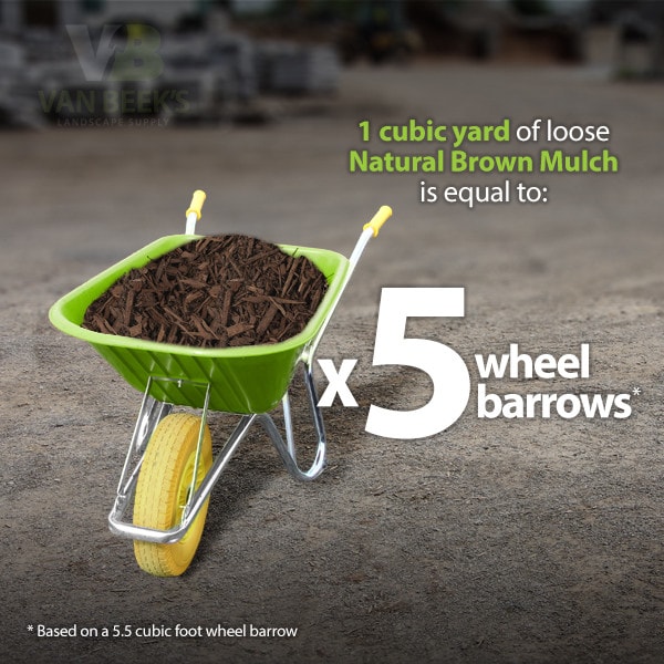 Brown Mulch Cubic Yard Dumped Loose